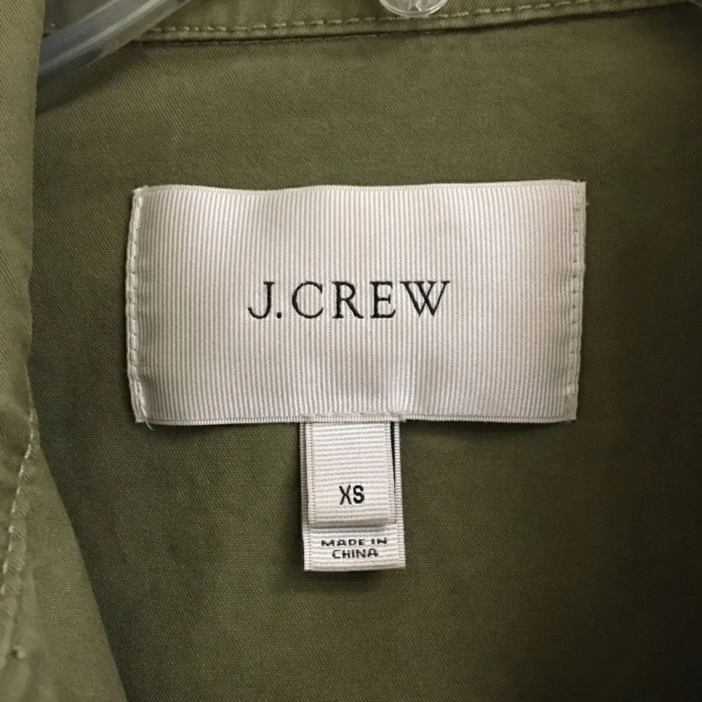 ‎J. Crew Y2K cotton boyfriend fatigue military  coat/parka XS